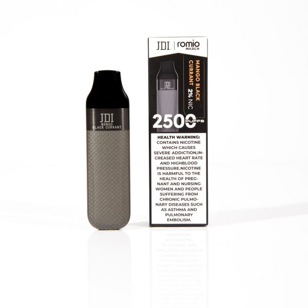 JDI ROMIO MARCH 2500 PUFFS 2%NICOTINE FLAVOR MANGO BLACK CURRANT  سجائر الكترونية جي دي اي روميو 2500 سحبة 2% نكوتين بنكهة المانجو المشمش الأسود