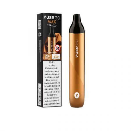 VUSE GO MAX TOBACCO 20%1500 PUFFS فيوز جو فيب بنكهة تبغ 20 مج (1500 سحبة)