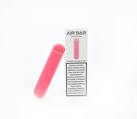 AIR BAR CLOSED POD SYSTEM NICOTINE 20MG FLAVOR RASPBERRY WATERMELON سجائر الكترونية اير بار نكهه روز بيري بطيخ نوكوتين 20