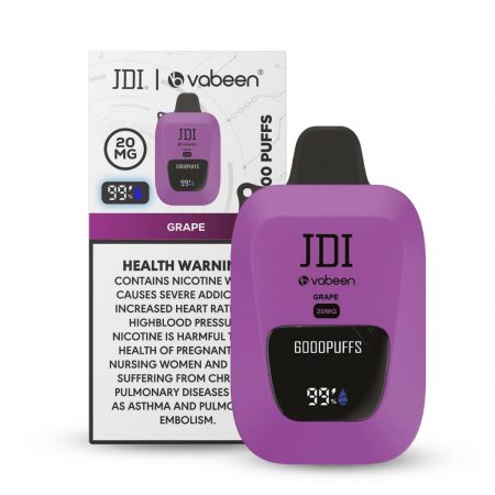JDI VABEEN 6000 PUFFS 2%NICOTINE FLAVOR GRAPE سجائر الكترونية جي دي اي فابين 6000 سحبة نوكوتين 2 % بنكهة العنب