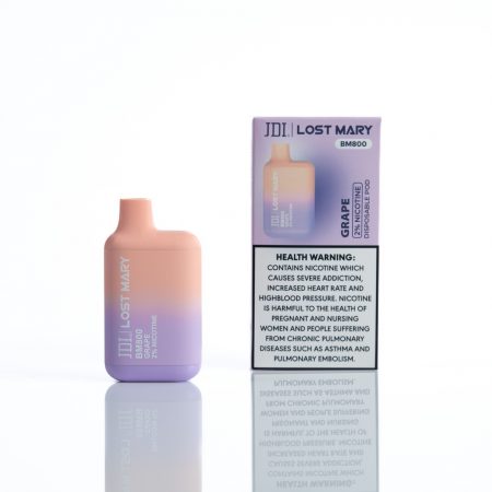 JDI LOST MARY 800 PUFFS 2 %NICOTINE FLAVOR GRAPEسجائر الكترونية جي دي اي لوست ميري 800 سحبة 2% نكوتين بنكهة العنب