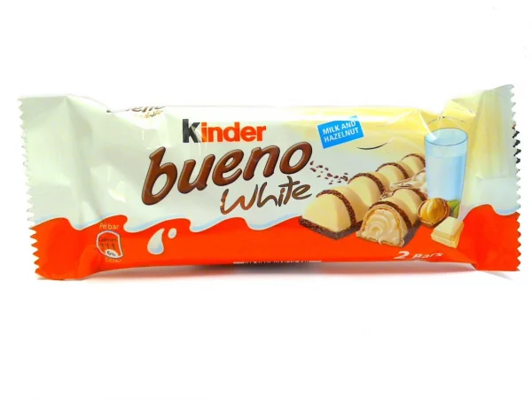 KINDER BUENO WHITE 39 G   كندر - بوينو شوكولاته أبيض
