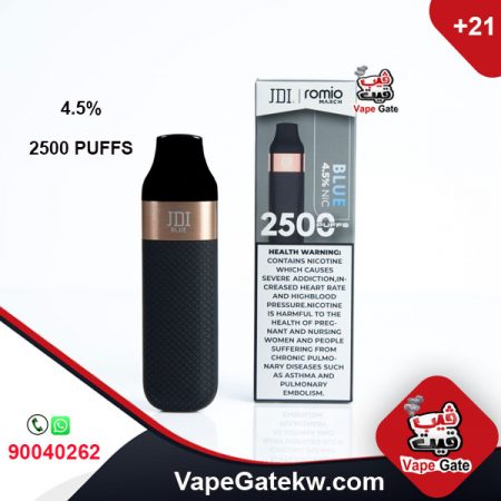 JDI  ROMIO March 2500 2% BLUE جي دي آي روميو مارس2500 مزه نوكتين 2% بنكهه  أزرق