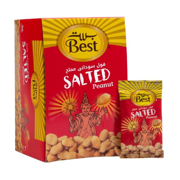 BEST PLAYFUL PEANUTS 30 pouches فول سوداني مملح علبه شد 30