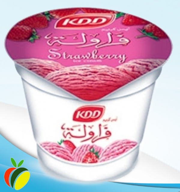 KDD STRAWBERRY ICE CREAM CUP كي دي دي ايس كريم فراوله كاسات
