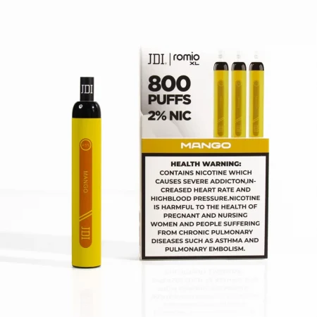 JDI ROMIO XL 800 PUFFS 2% NIC MANGO جي دي آي روميو إكس إل مانجو 2% 800 مزة