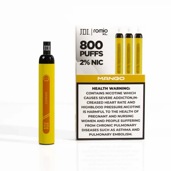 JDI ROMIO XL 800 PUFFS 2% NIC MANGO جي دي آي روميو إكس إل مانجو 2% 800 مزة
