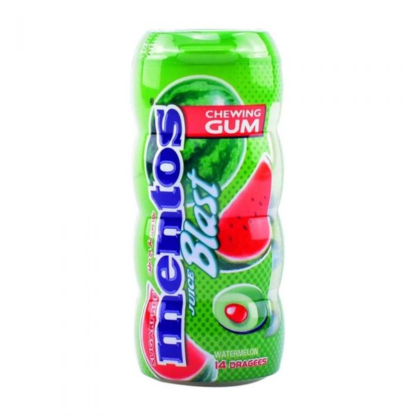 MENTOS GUM WATERMELON علكه منتوس  بدون سكر بنكهه بطيخ 14 قطعة