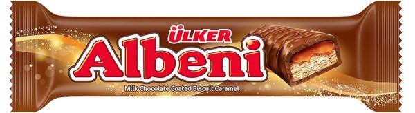 ULKER ALBENI 31 G اولكر - بسكويت اصابع ابلكراميل مغطى بالشكولاته البيني 31 جم