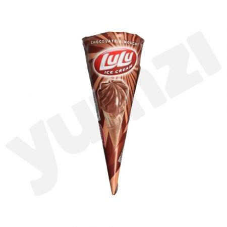 LULU ICE CREAM CHOCOLATE  كي دي دي ايس كريم لولو كون بنكهه الشكولاته  134 مل