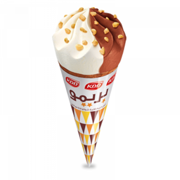 KDD PRIMO VANILLA CHOCOLATE ICECREAM WITH ALMOND كي دي دي بريمو آيس كريم شوكولاتة بالفانيليا مع اللوز