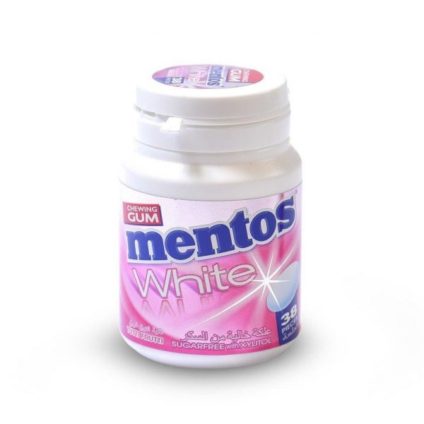 MENTOS WHITE 38 PC مينتوس - علكة بيضاء توتي فروتي - 38 قطعة