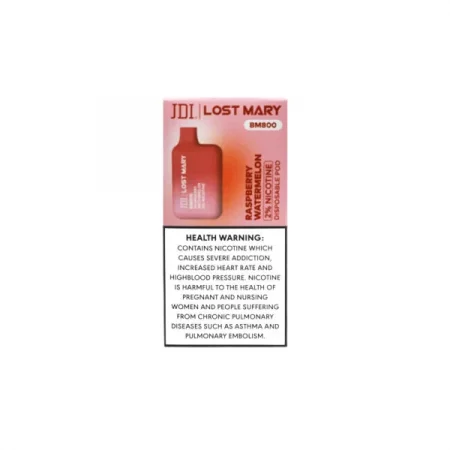 JDI LOST MARY BM800 NICOTINE 2 % FLAVOR RASPBERRY WATERMELON سجائر الكترونية لوست ميري 800 سحبة نكوتين 2% بنكهة  التوت العليق والبطيخ