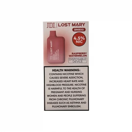 JDI LOST MARY BM800 RASPBERRY WATERMELON 4.5%  جي دي اي لوست ميري 800 مزه بنكهه راسبيري وبطيخ