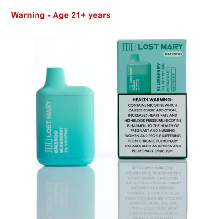 JDI LOST MARY BLUEBERRY BM 3500  2% NICOTINE سجائر الكترونية لوست ماري بنكهة التوت الأزرق نكتين 2 % 3500 سحبه