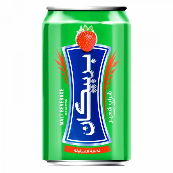 BARBI CAN Strawberry  330ml بربيكان شراب شعير خالي من الكحول بنكهه الفراوله