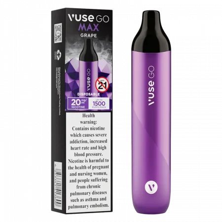 VUSE GO MAX GRAPE 20%1500 PUFFS فيوز جو ماكس عنب 20% 1500 نفخة