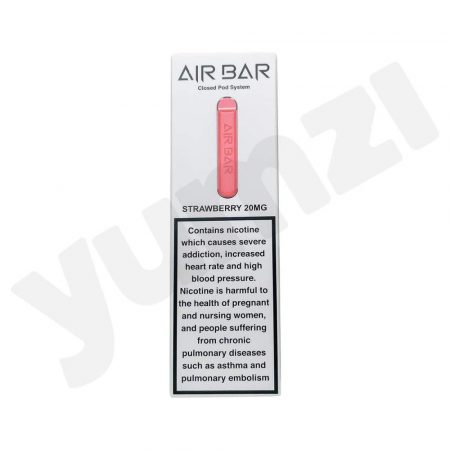 AIR BAR CLOSED POD SYSTEM NICOTINE 20MG FLAVOR STRAWBERRY سجائر الكترونية اير بار نكهه الفراولة نوكوتين 20