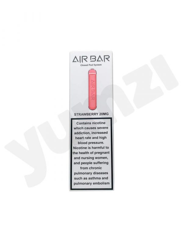 AIR BAR CLOSED POD SYSTEM NICOTINE 20MG FLAVOR STRAWBERRY سجائر الكترونية اير بار نكهه الفراولة نوكوتين 20