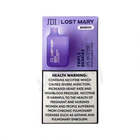 JDI LOST MARY 800 PUFFS 2 %NICOTINE FLAVOR TRIPLE BERRIES  سجائر الكترونية جي دي اي لوست ميري 800 سحبة 2% نكوتين بنكهة التوت 3 اضعاف