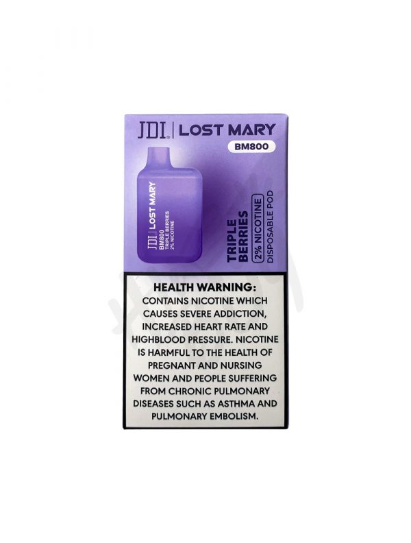JDI LOST MARY BM 800 TRIPLE BERRIES 2% NICOTINE سجائر الكترونية لوست ميري 800 سحبة بنكهه توت 2% نوكوتين