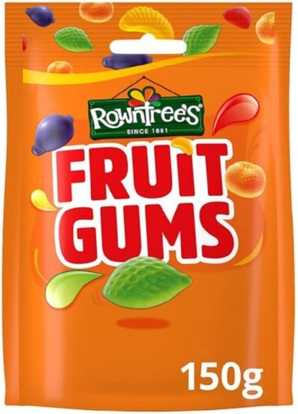 ROWNTREES FRUIT GUMS 150G حلوى راونتريز فروت جمز كيس